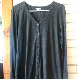 J.JIll long sleeve buttoned tunic -Grey- Size  S